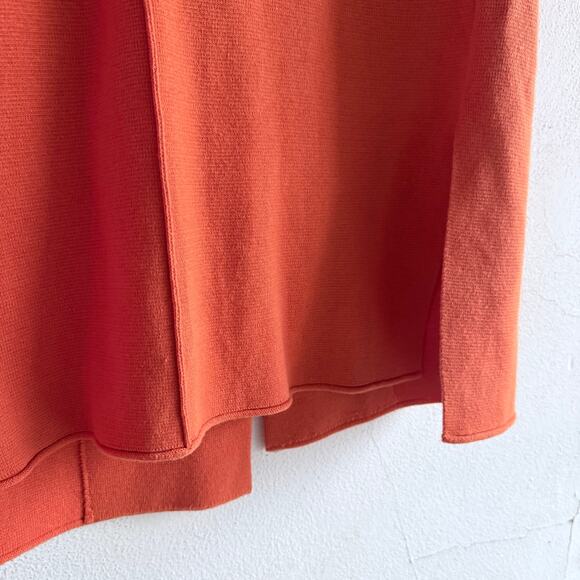 Anthropologie Duster Cardigan Orange Longline Sweater Coat Womens S Quiet Luxury - Picture 7 of 9